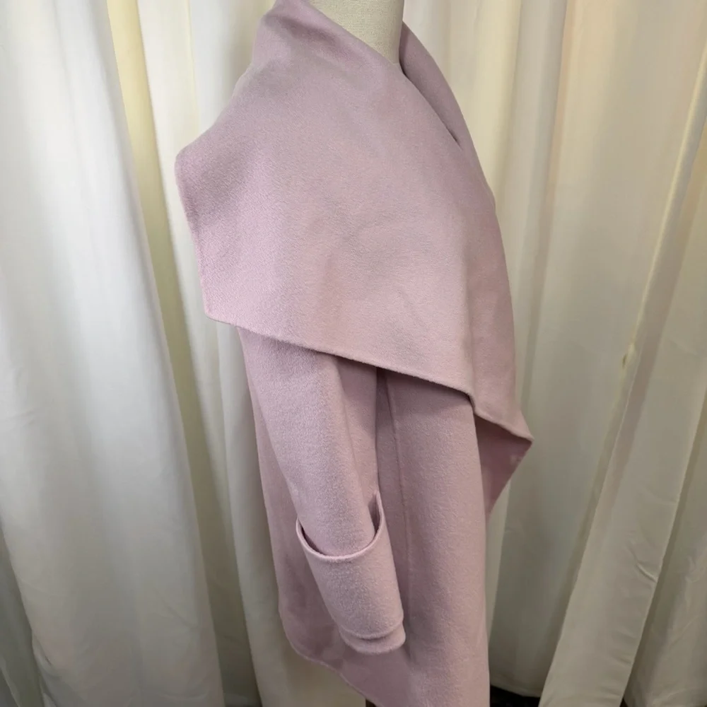Vince ‘Drape Front Wool Coat’ in “Orchid” Lilac Purple / Light Pink Size Medium - Picture 14 of 16